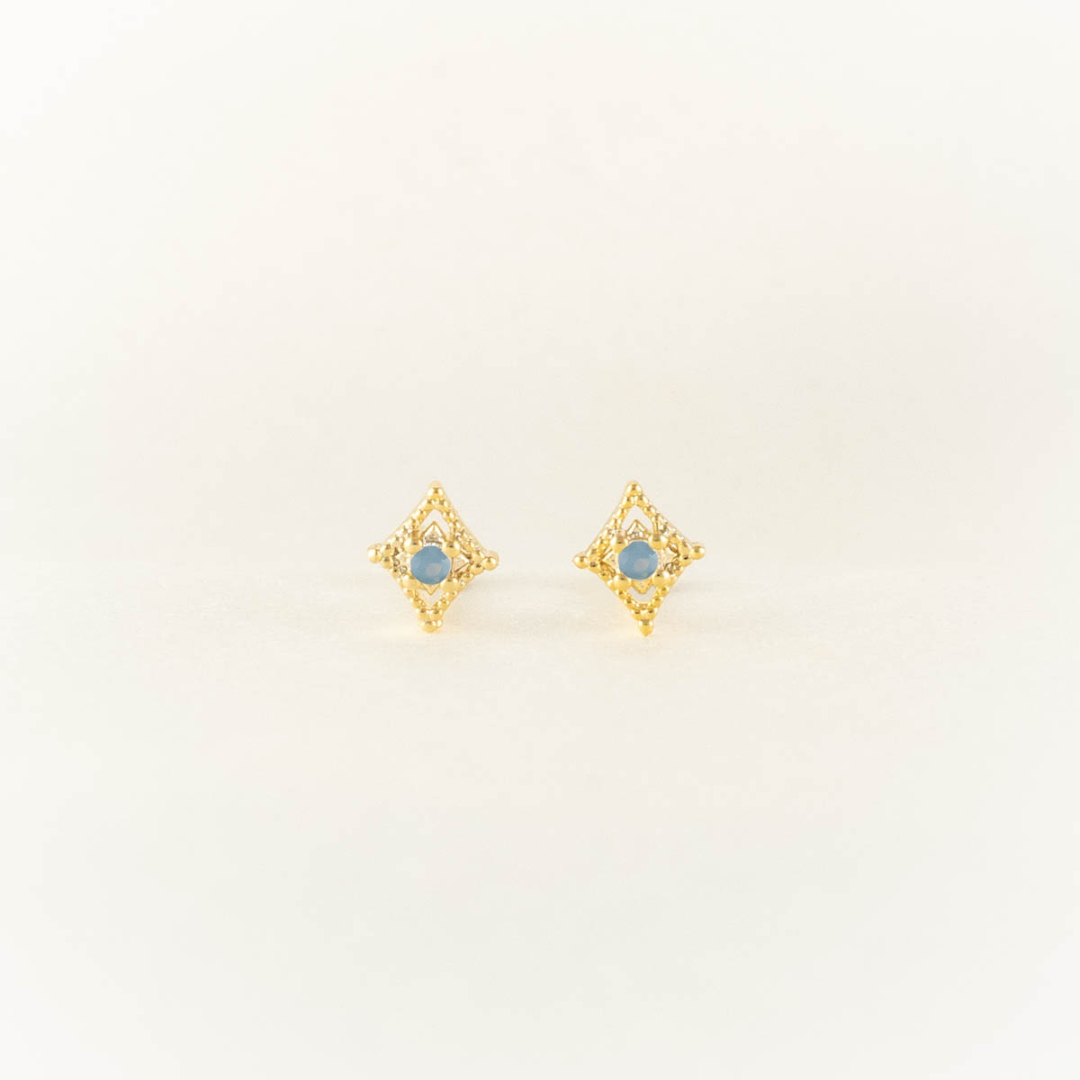 Glaucous Blue Moonstone Studs