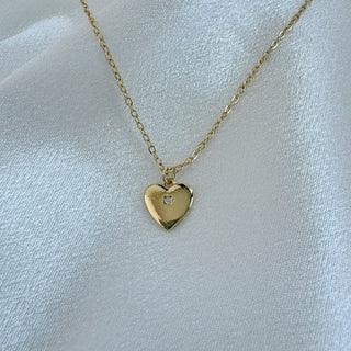 Charis Heart White Zircon Necklace