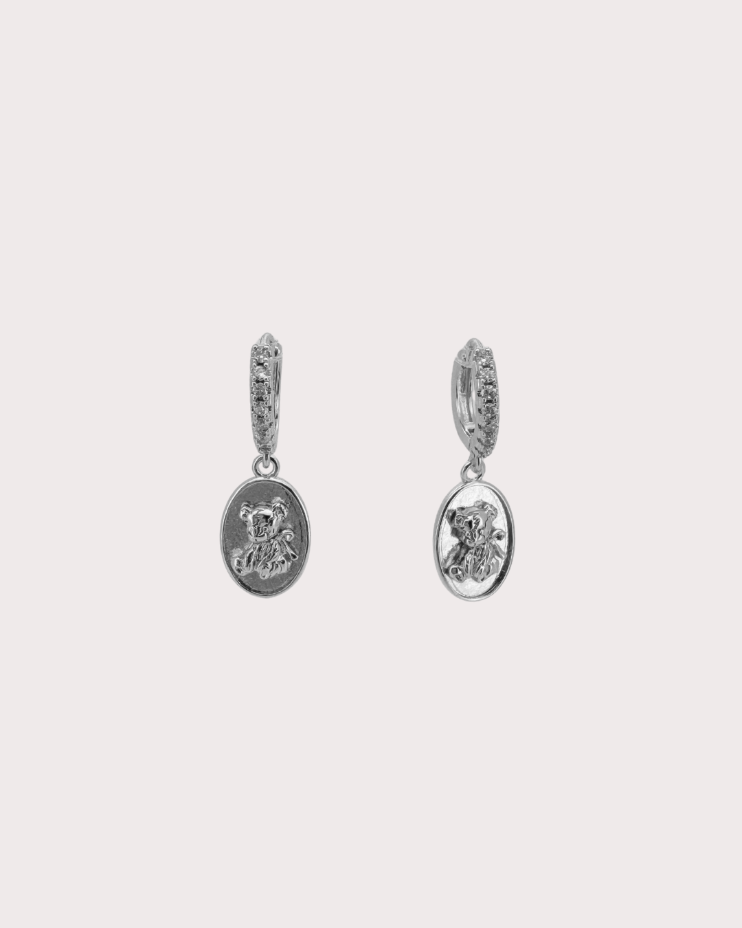 Penelope Teddy Embellished Hoops