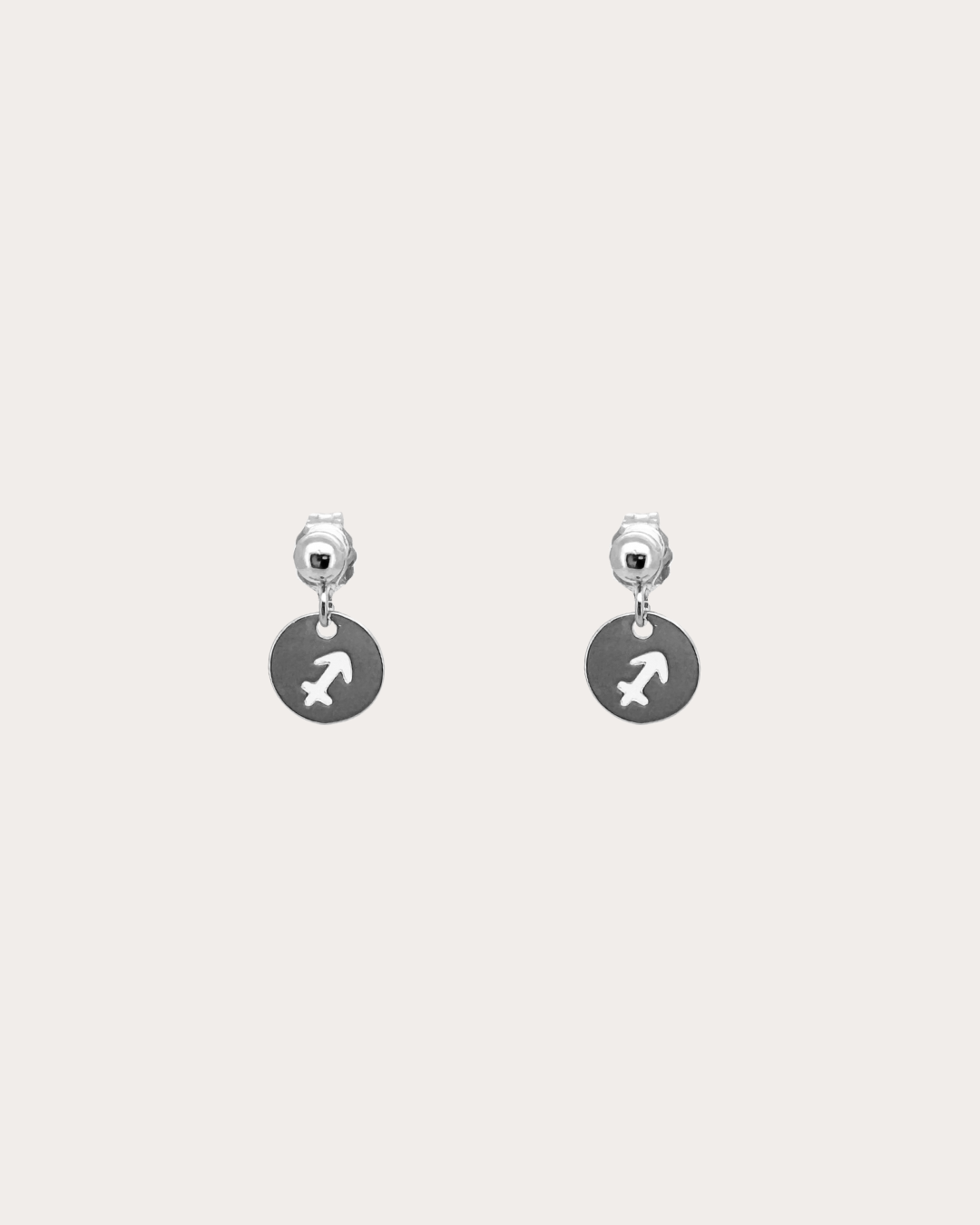 Saggitarius Zodiac Disc Dangle Studs