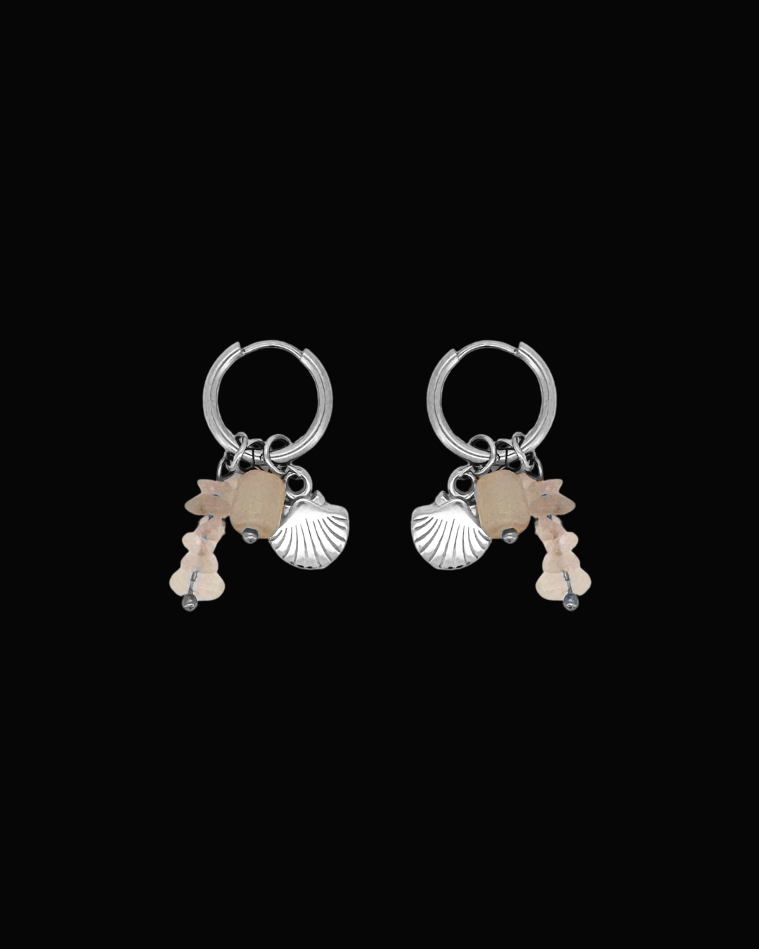 Ola Shell Quartz Gem Earrings