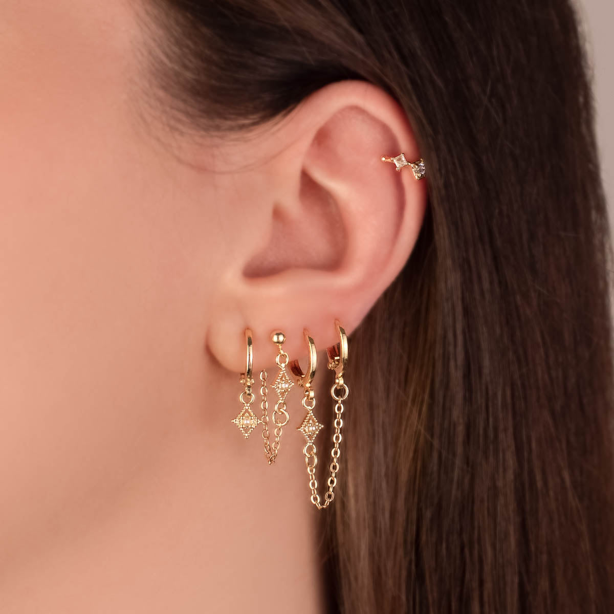 Marin Pearl Huggie Earrings