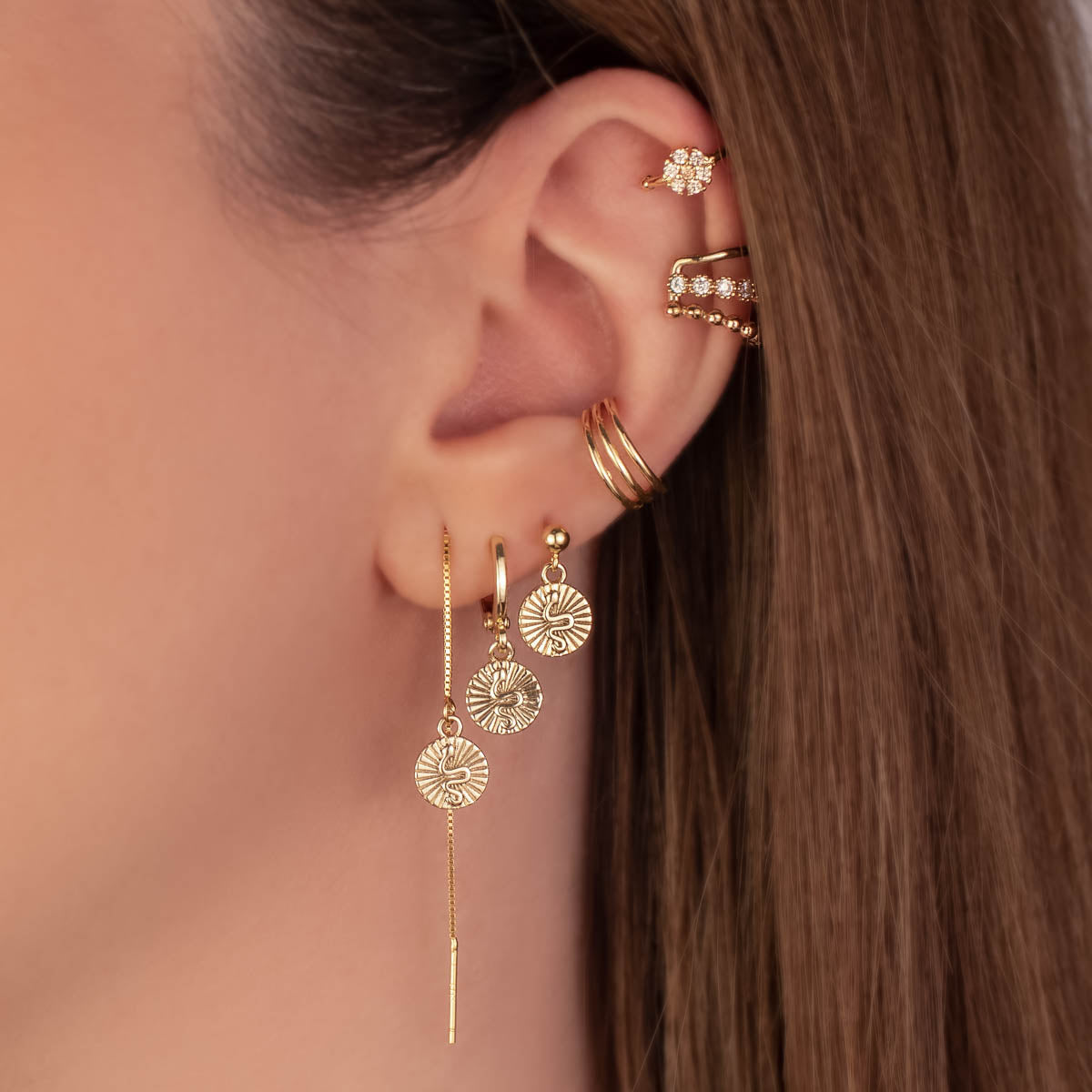 Sylvie Snake Dangle Studs