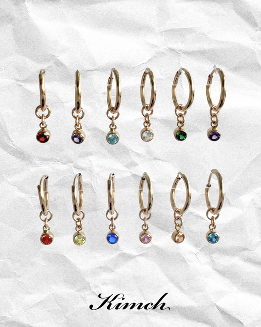 Birthstone Endless Hoop (3mm) - Gold Filled/Sterling Silver