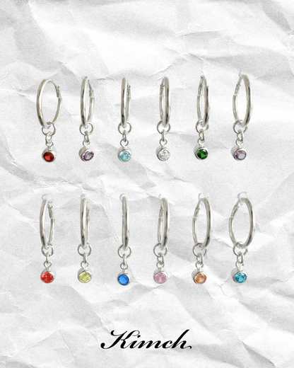 Birthstone Endless Hoop (3mm) - Gold Filled/Sterling Silver
