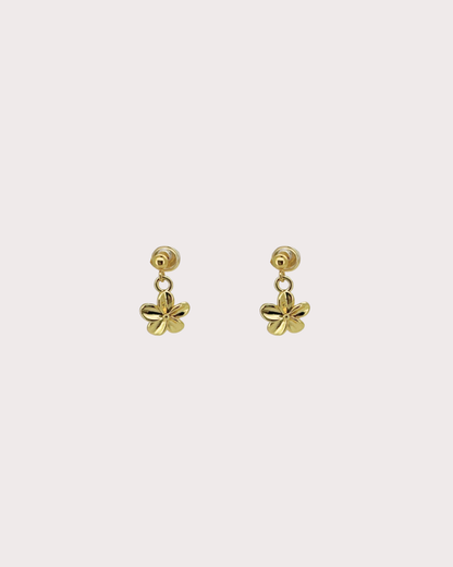 Plumeria Flower Dangle Studs