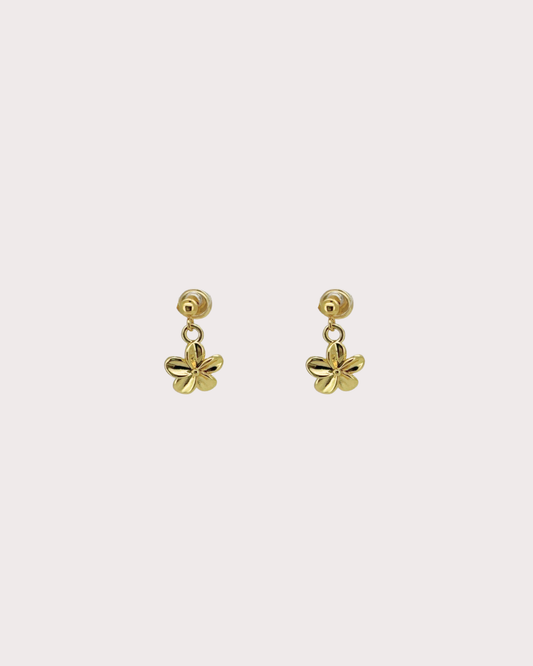 Plumeria Flower Dangle Studs