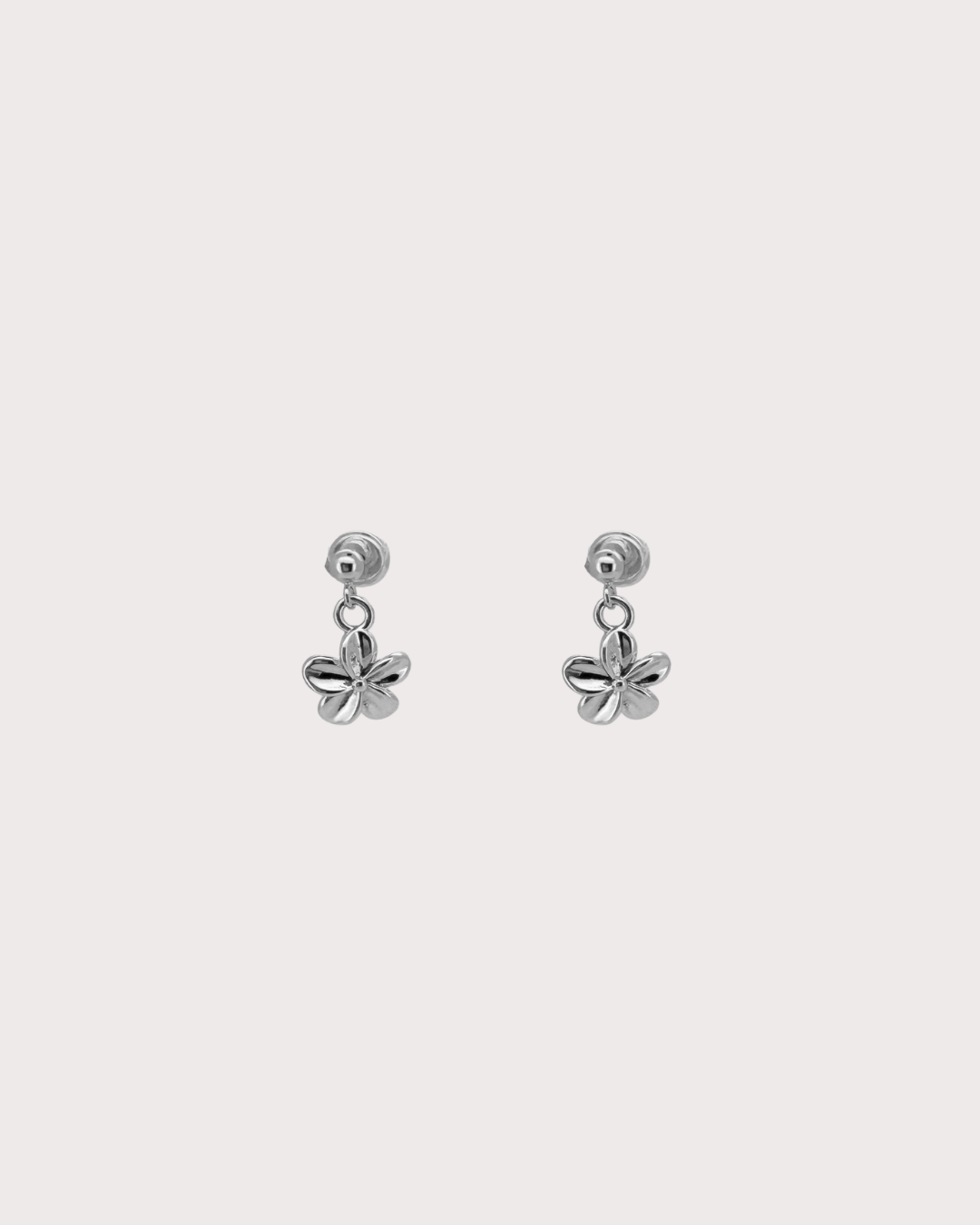 Plumeria Flower Dangle Studs