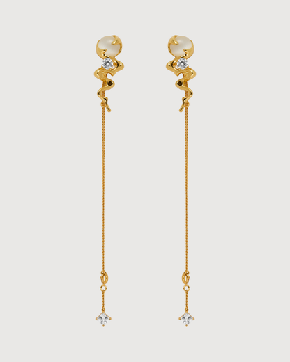 ID #2 CATSEYE EARRINGS [GOLD]