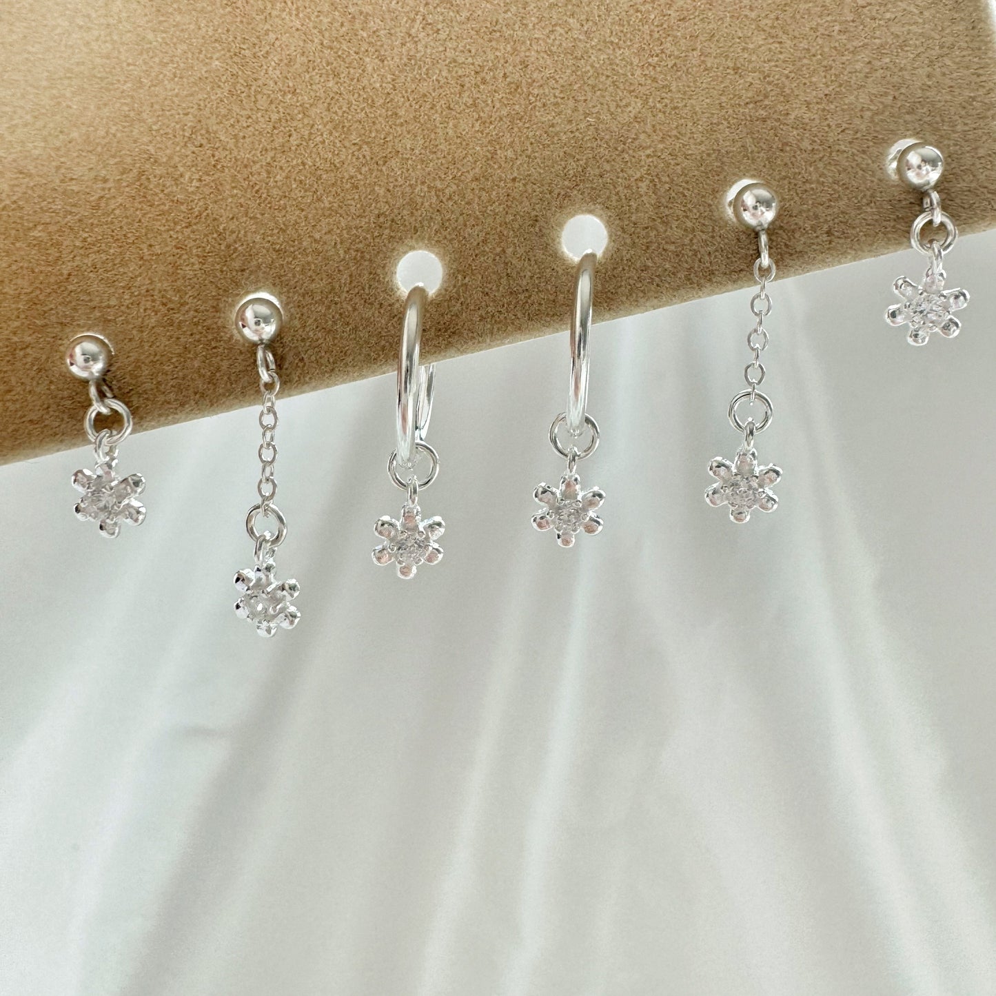 Kalina Moonbeam Earrings Set - Sterling Silver