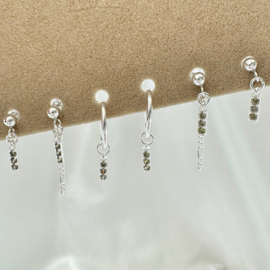 Cider Peridot Earrings Set - Sterling Silver