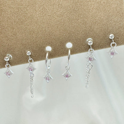 Aurora Tourmaline Earrings Set - Sterling Silver