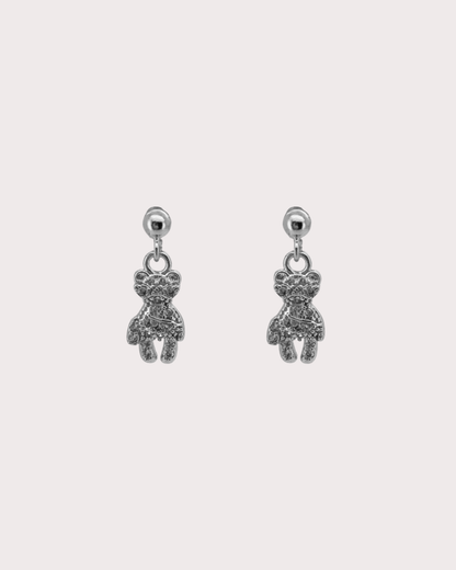 Effie Teddy White Zircon Dangle Studs