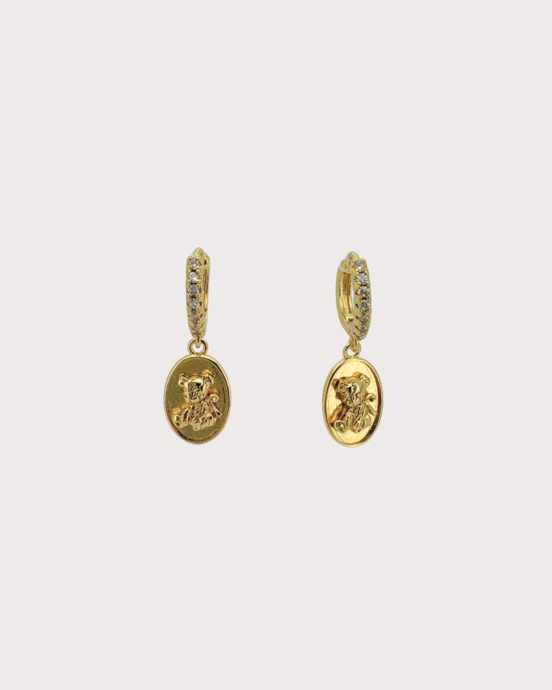 Penelope Teddy Embellished Hoops