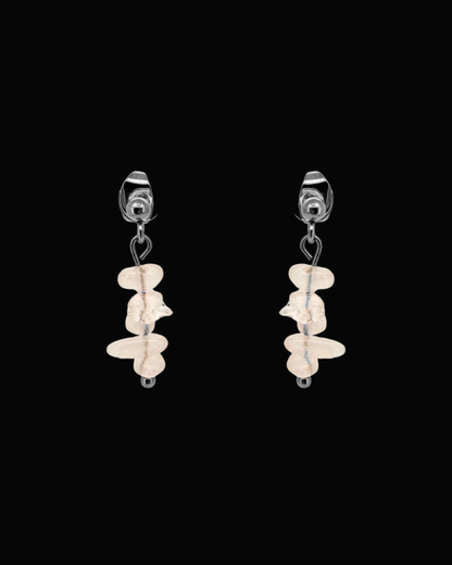 Alana Rose Quartz Dangle Studs
