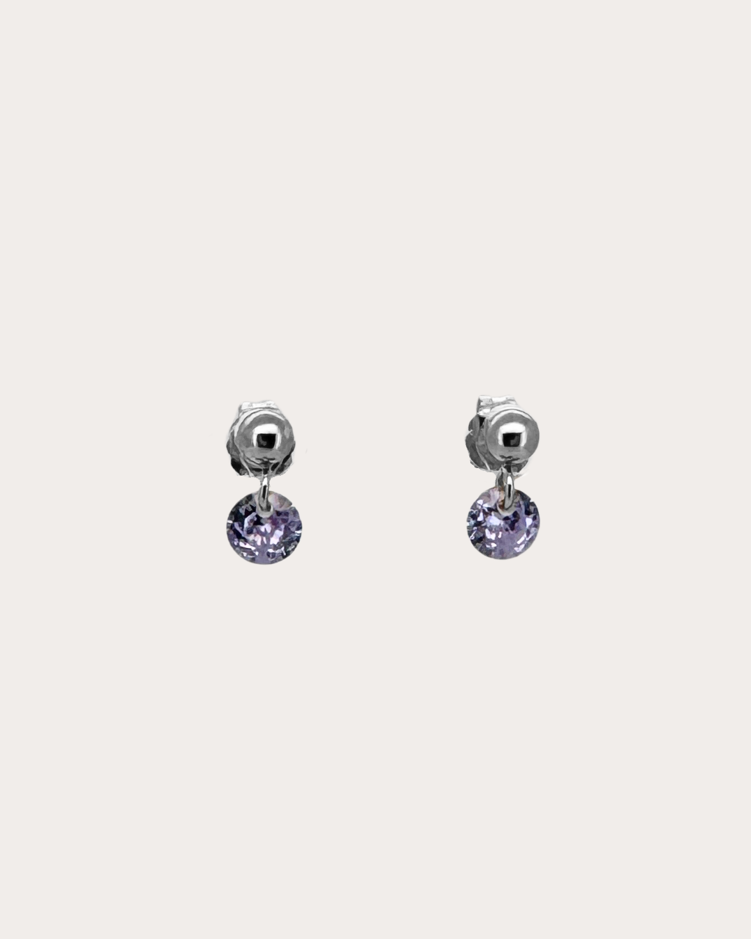 Circle Alexandrite Gemstone Dangle Studs