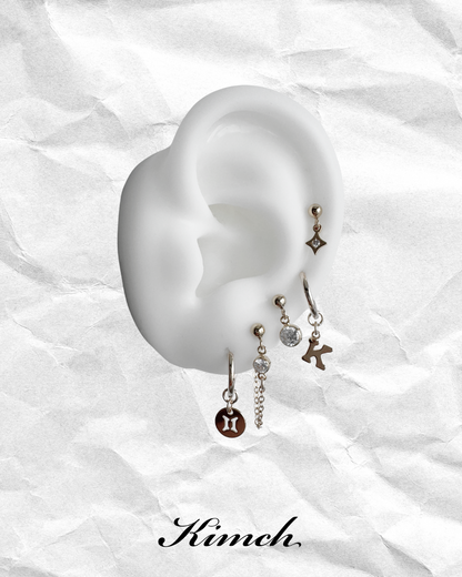 Birthstone Dangle Stud (4mm) - Gold Filled/Sterling Silver