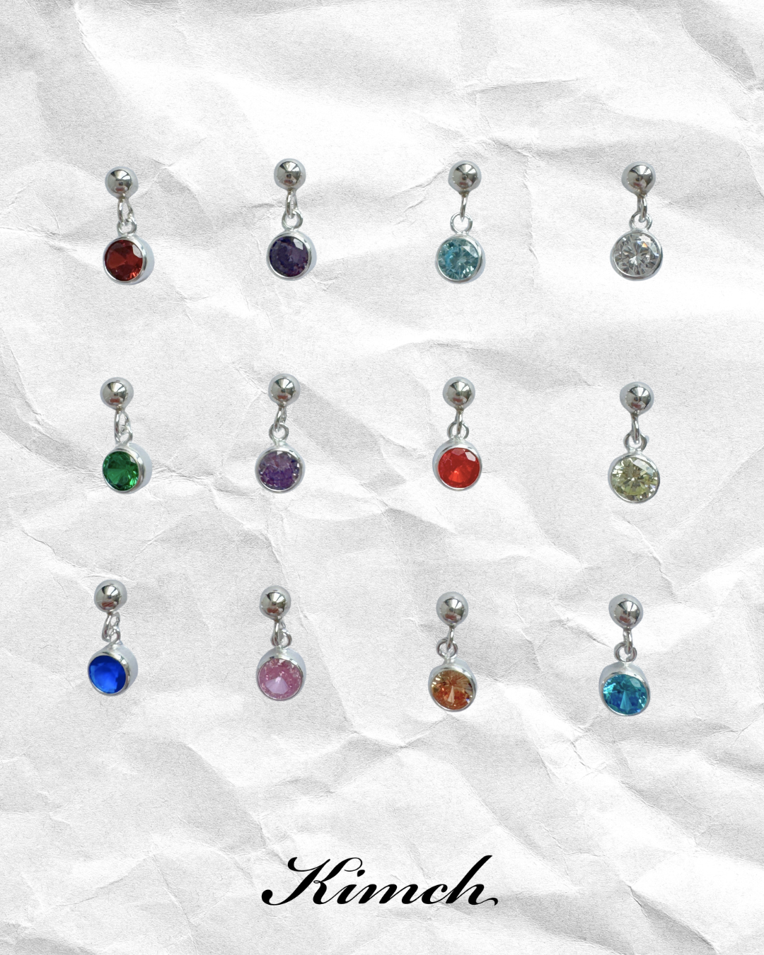 Birthstone Dangle Stud (4mm) - Gold Filled/Sterling Silver
