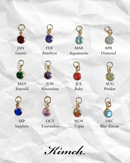 Birthstone Endless Hoop (3mm) - Gold Filled/Sterling Silver