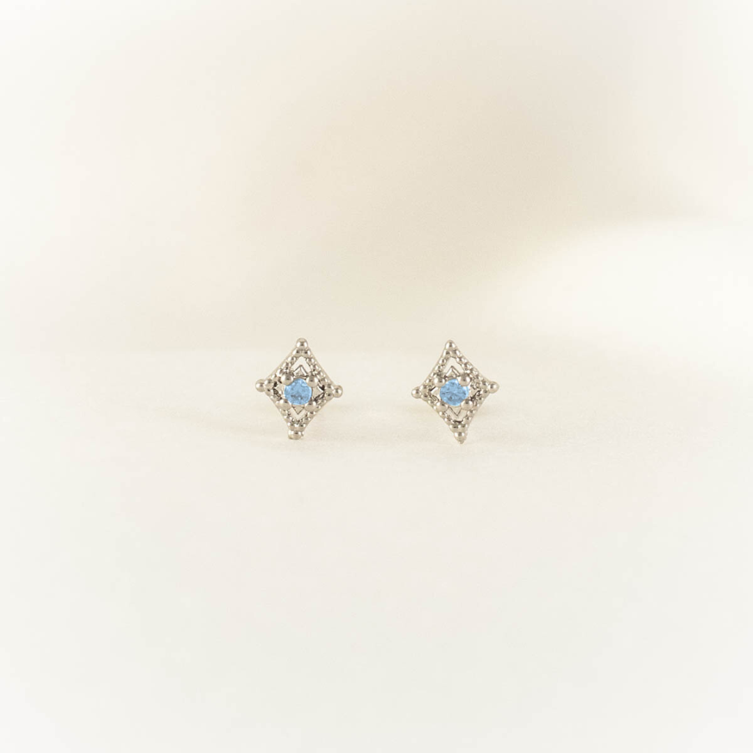 Linae Aquamarine Studs