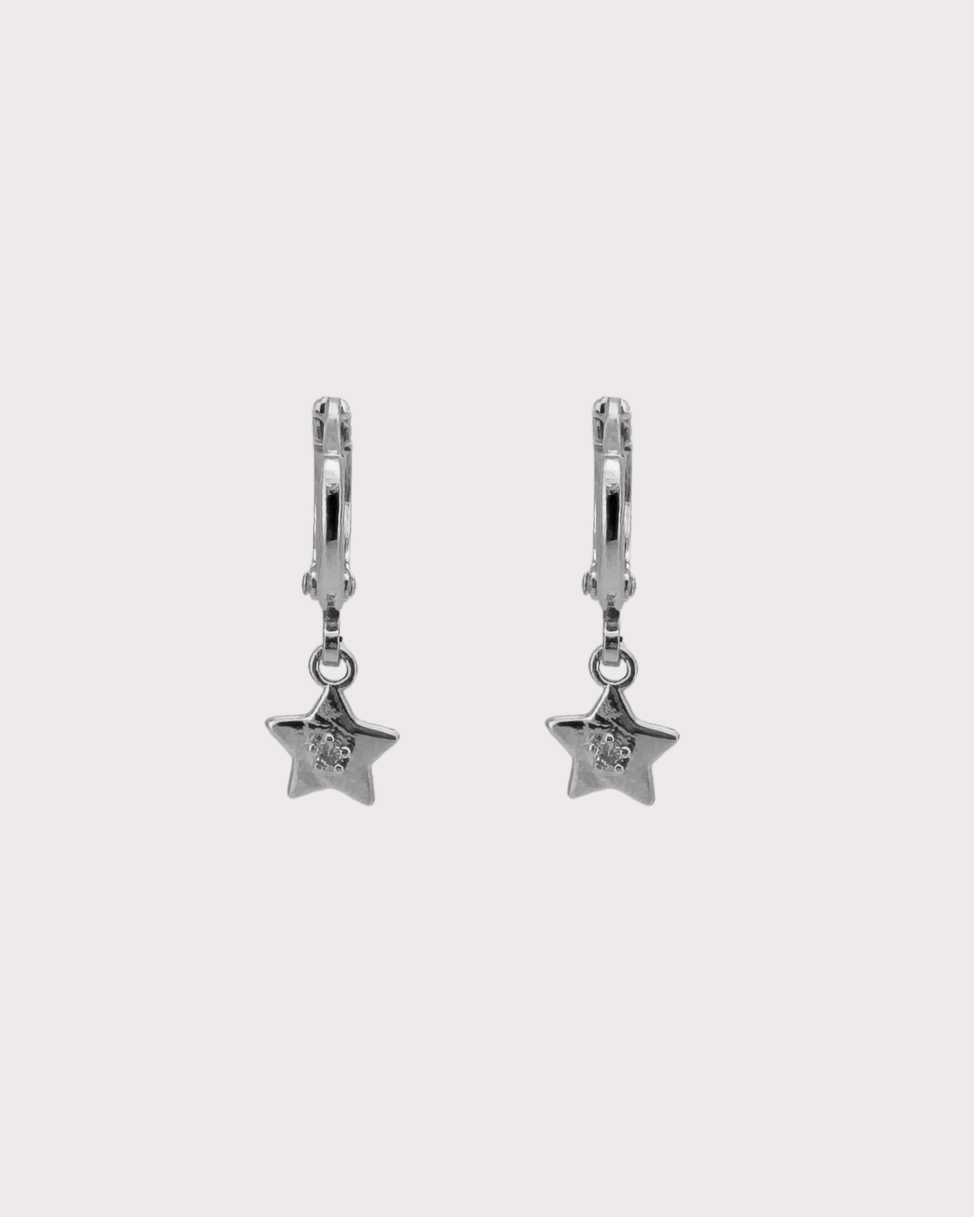 Starry Star White Zircon Huggie Earrings