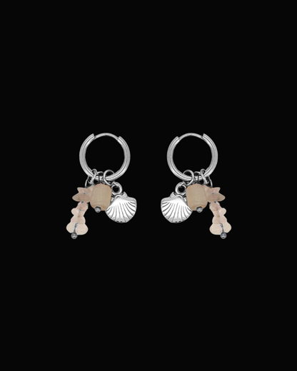 Ola Shell Quartz Gem Earrings