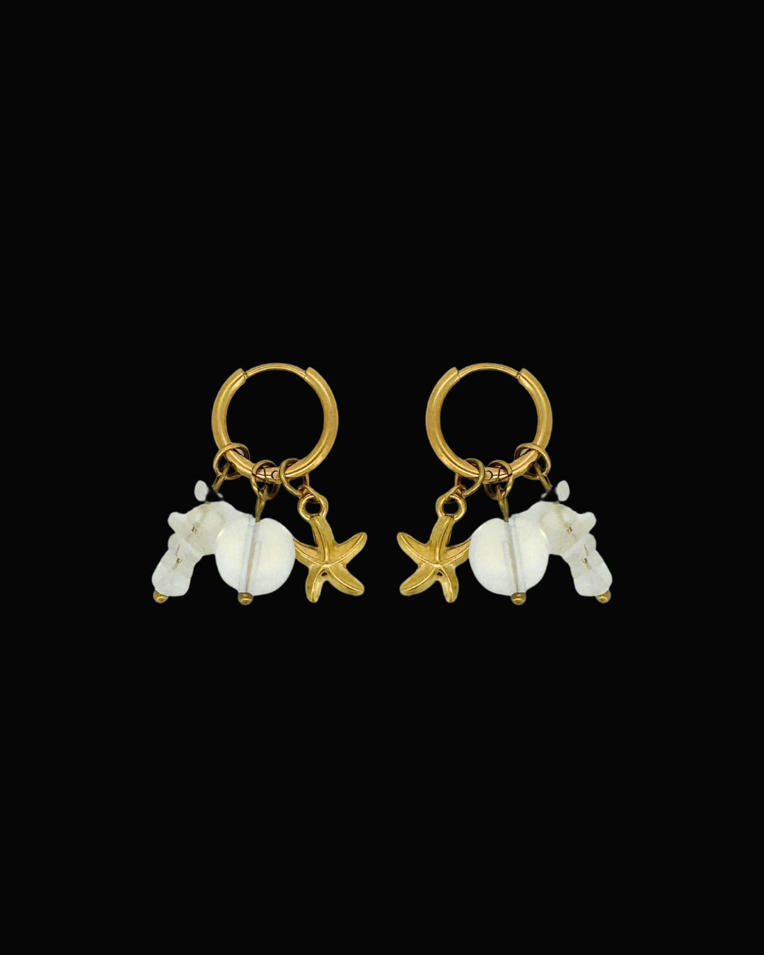 Gale Starfish Quartz Gem Earrings