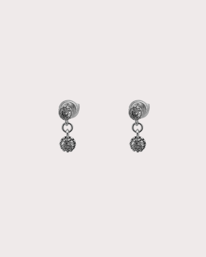 Callista White Zircon Embellished Dangle Studs