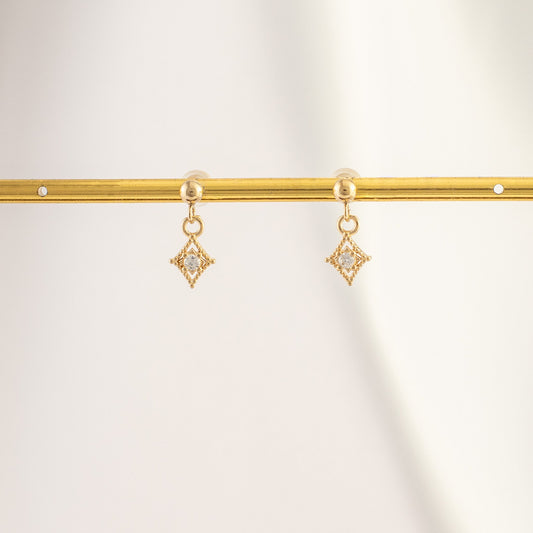 Stella Diamond Dangle Studs
