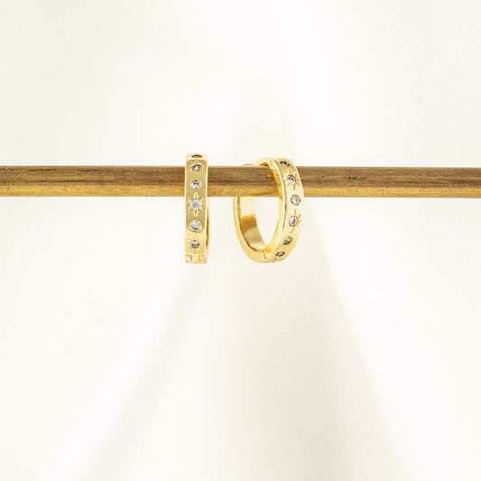 Dara White Zircon Hoops