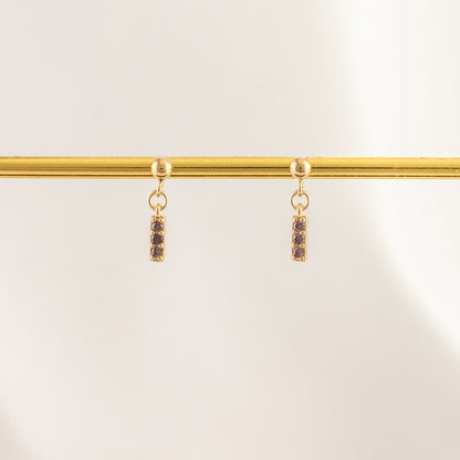 Ebony Rose Dangle Studs