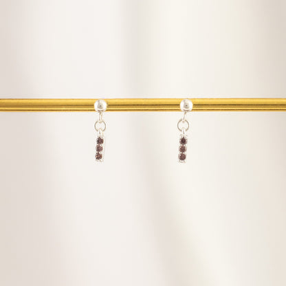 Ebony Rose Dangle Studs