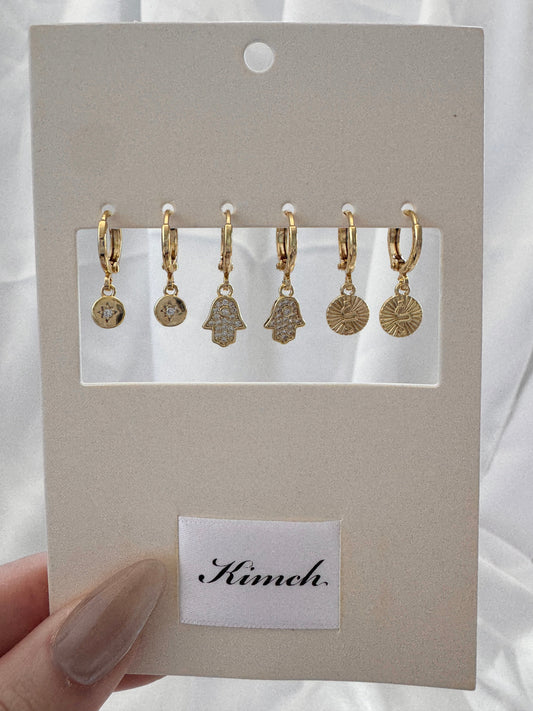 Fay Dealla Sylvie Huggie Earrings Set