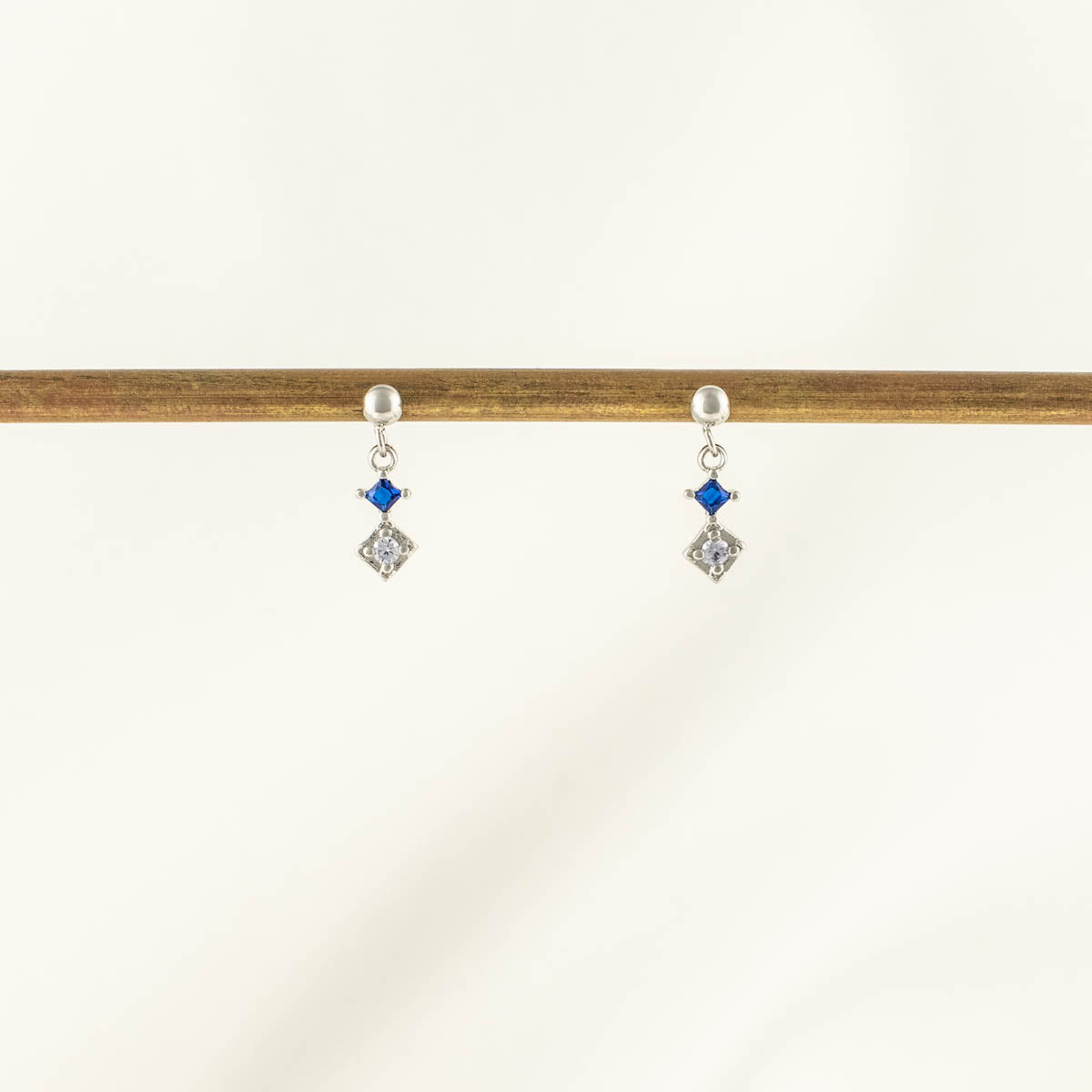 Lana Blue Zircon Dangle Studs