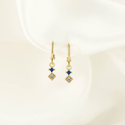 Lana Blue Zircon Huggie Earrings