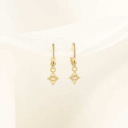 Marin Pearl Huggie Earrings