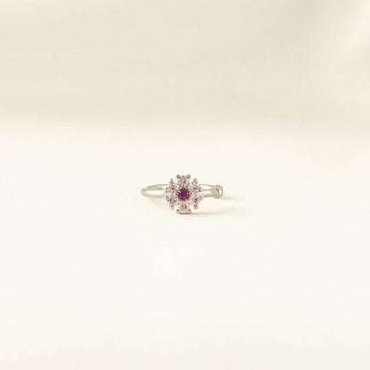 Myra Pink Zircon Flower Ear Cuff