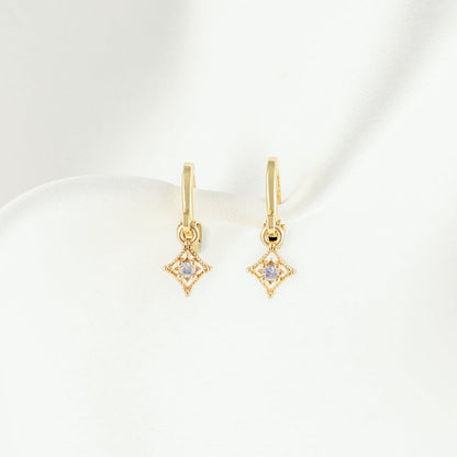 Pandora Amethyst Huggie Earrings