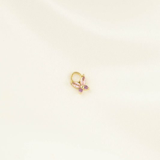 Sallie Pink Zircon Butterfly Charm
