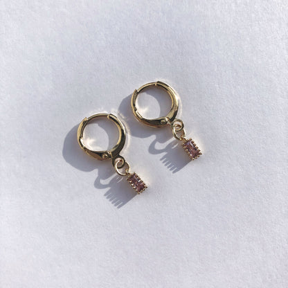 Seren Tourmaline Huggie Earrings