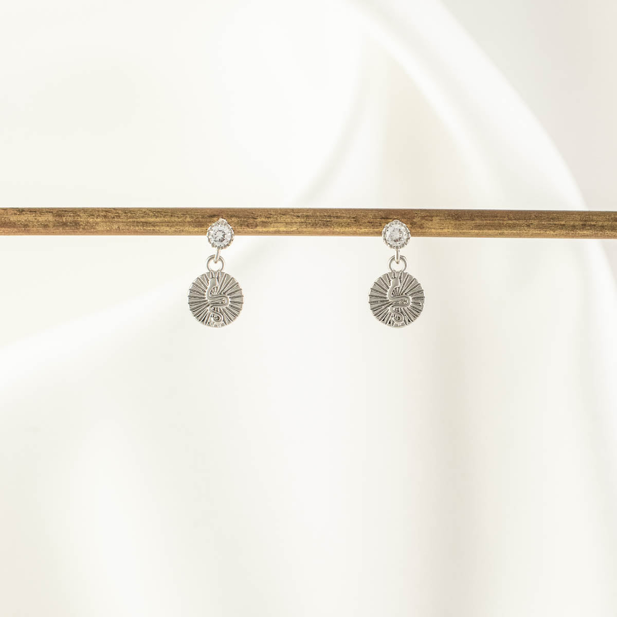 Sylvie Snake Embellished Dangle Studs