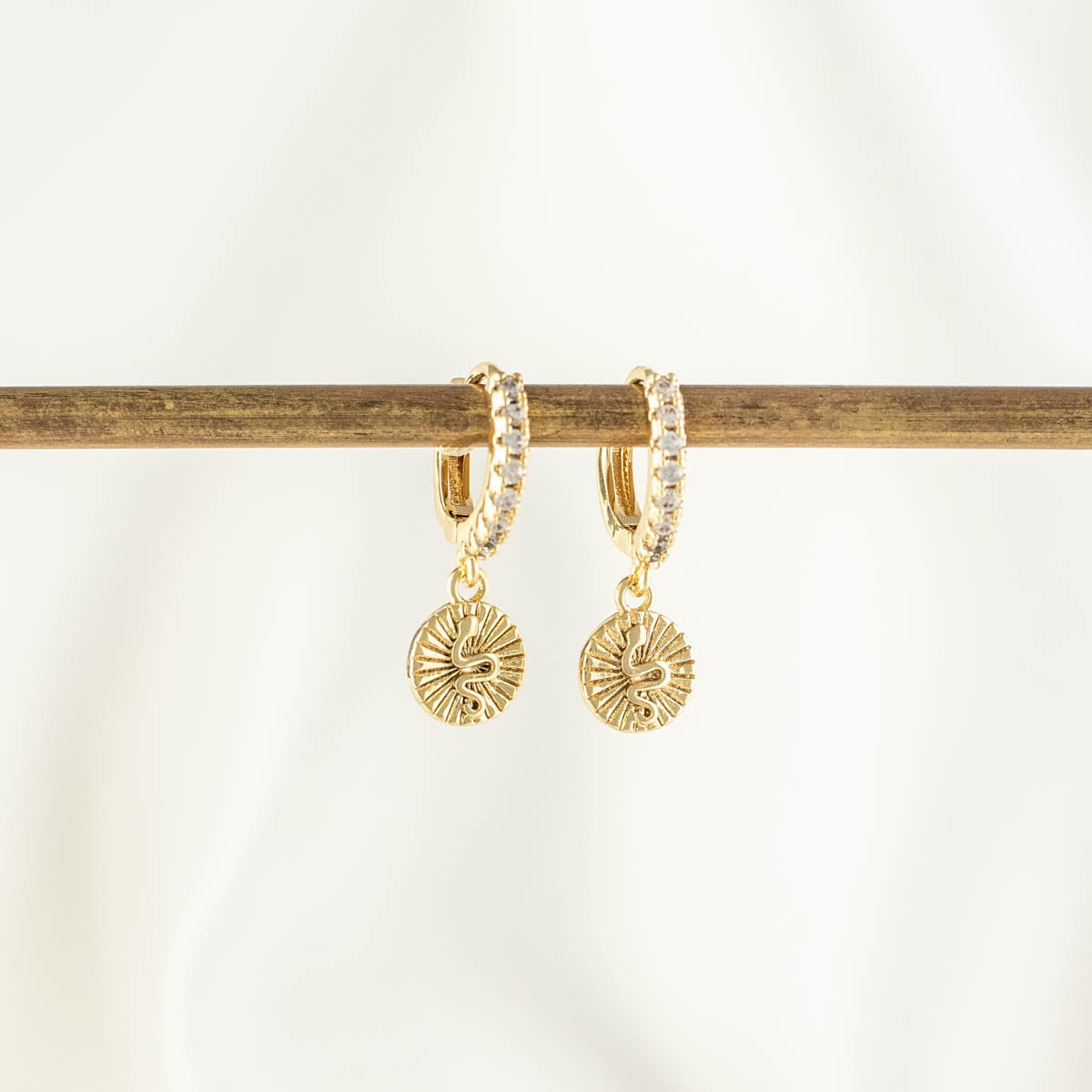 Sylvie Snake Embellished Hoops