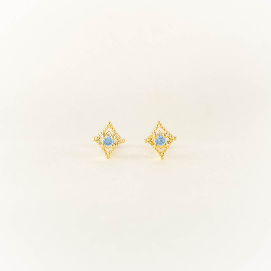 Linae Aquamarine Studs