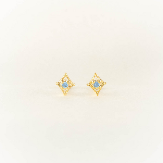 Linae Aquamarine Studs