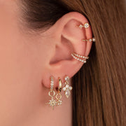 Roxana Star White Zircon Huggie Earrings
