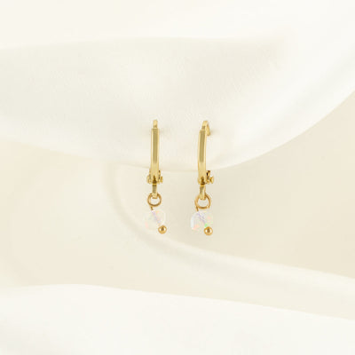 Guinevere White Crystal Earrings