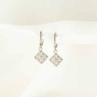 Kendra Diamond White Zircon Huggie Earrings