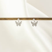 Kimi Butterfly White Zircon Stud Earrings