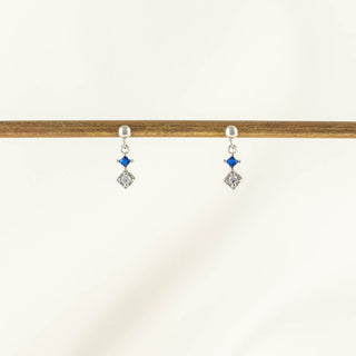 Lana Blue Zircon Dangle Stud Earrings