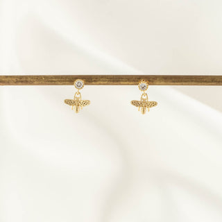 Melina Bee White Zircon Embellished Stud Earrings
